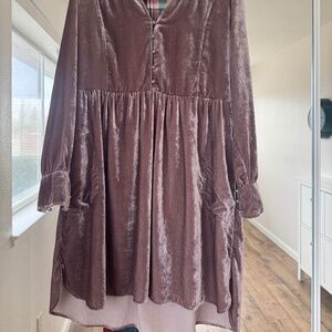 Holding horses velvet blush dress